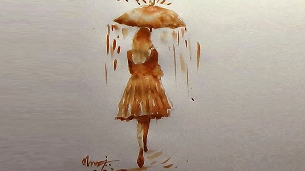 1280x720 Coffee Art Watercolor Painting Easy Art For Beginners
