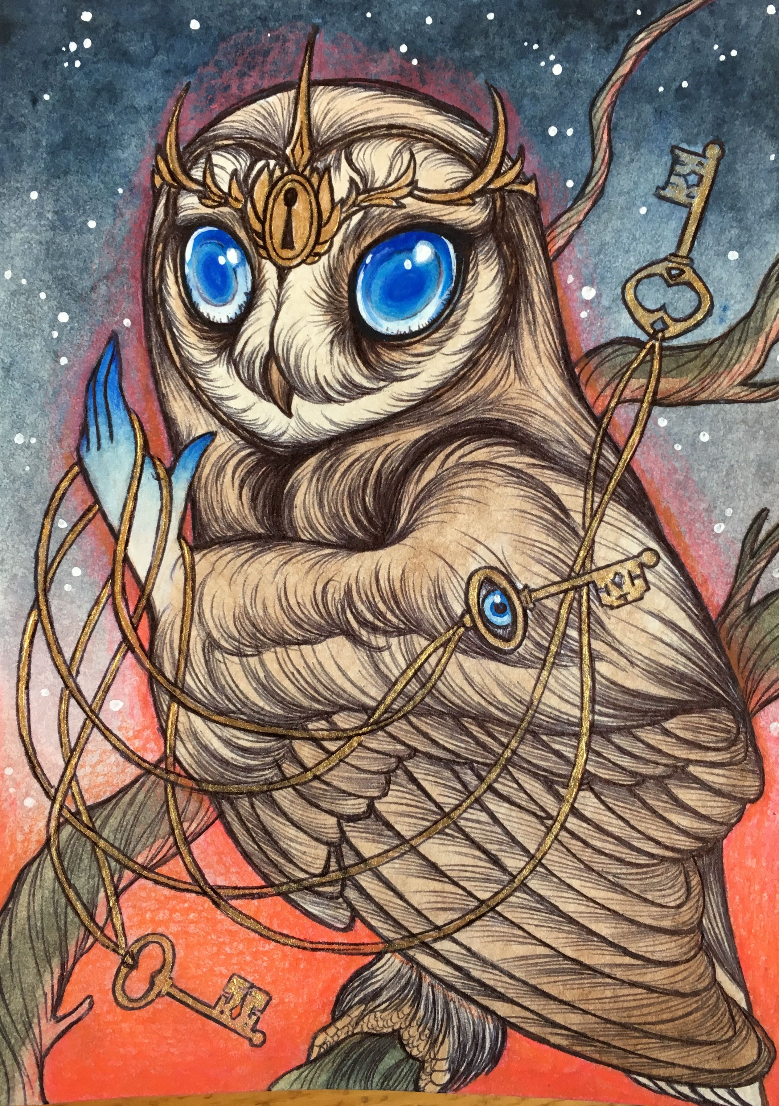 2527x3587 An Original 5 By 7 Painting In Watercolor, Pen Amp Ink, And