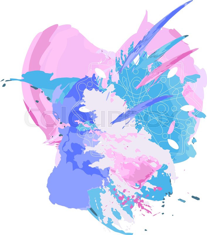 706x800 Abstract Colorful Watercolor Background. Spots And Splashes