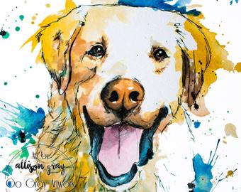 340x270 Watercolor Paintings Etsy