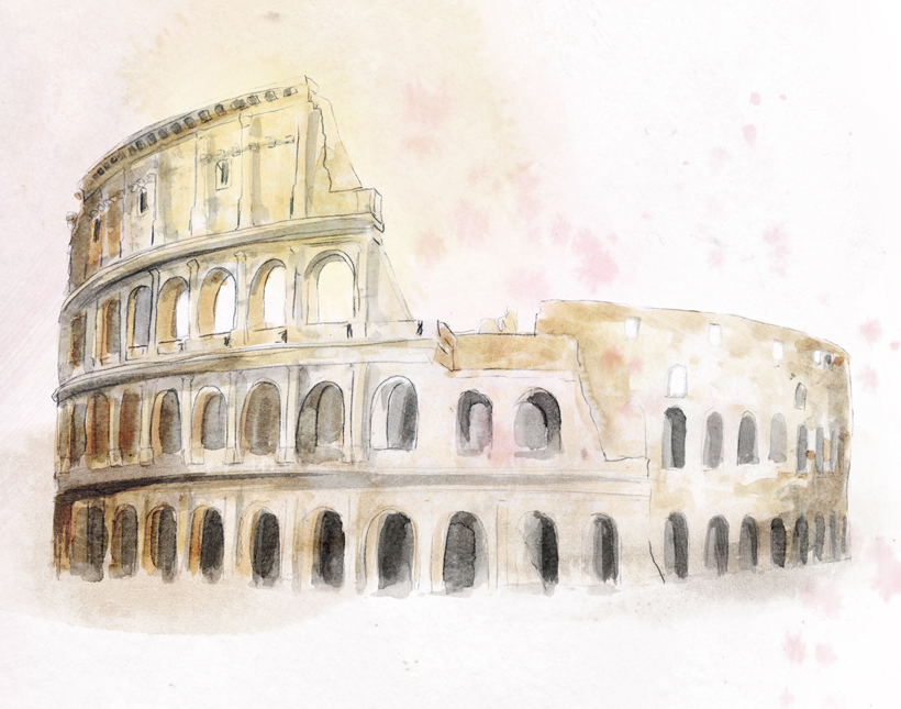 820x645 Colosseum Illustration