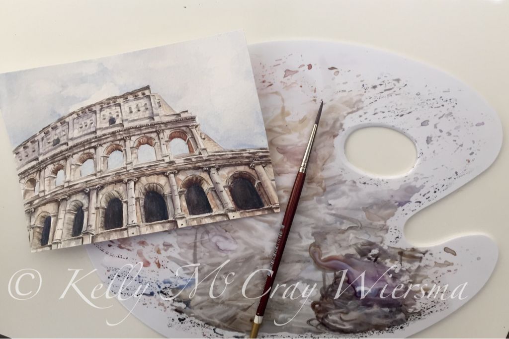 1024x683 The Colosseum In Romewatercolor My Watercolors