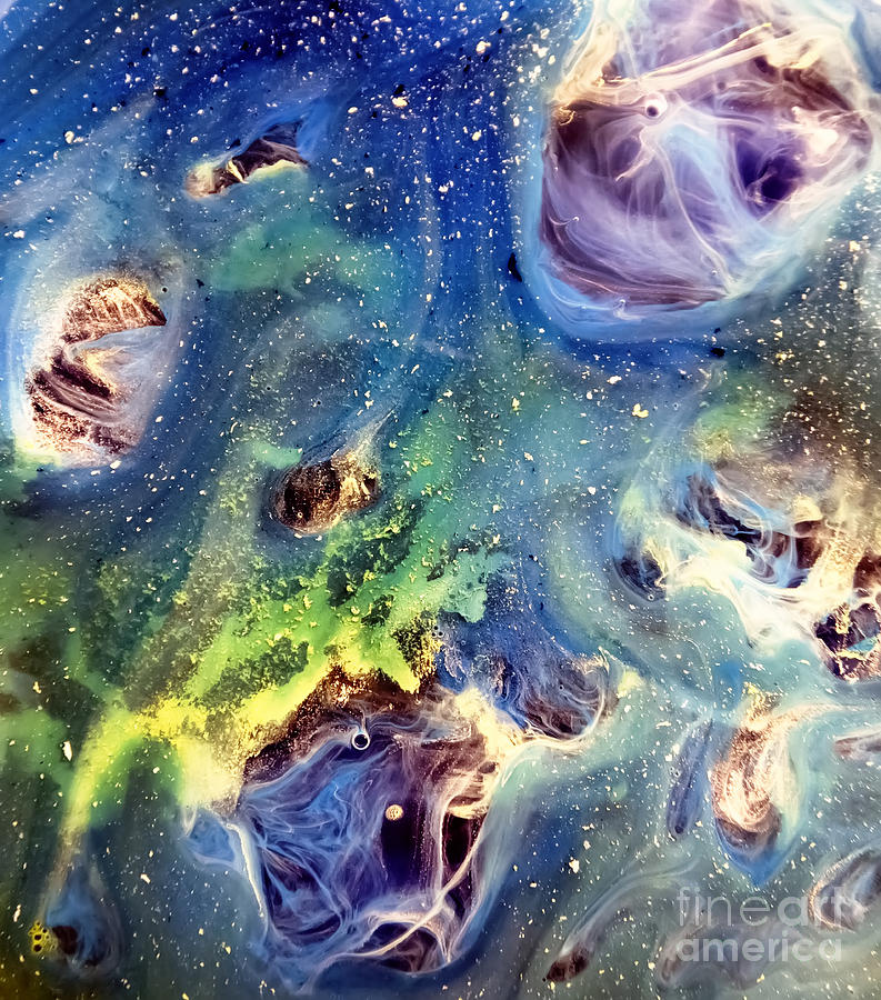 793x900 Constellation Dragon Abstract Watercolor Painting Painting By