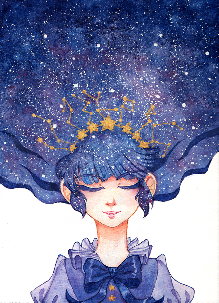 724x1000 Starry Constellation Watercolour Print Art Of Michelle Stanford