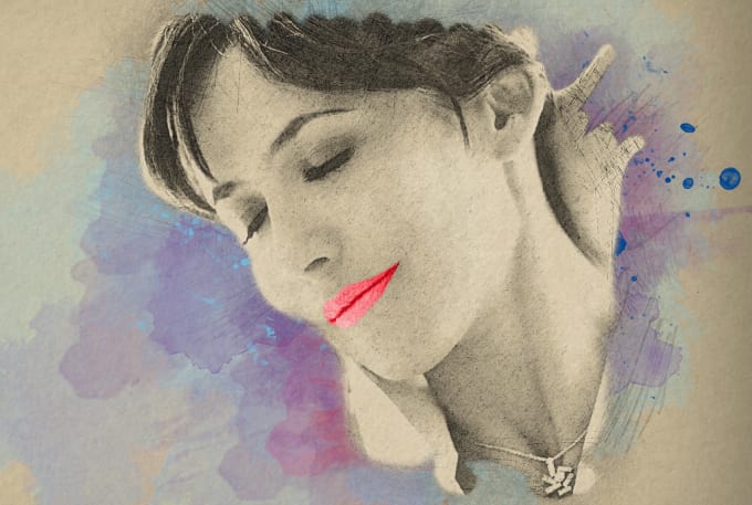 680x457 Convert Your Photo To Pencil Drawing With Watercolor By Tagras