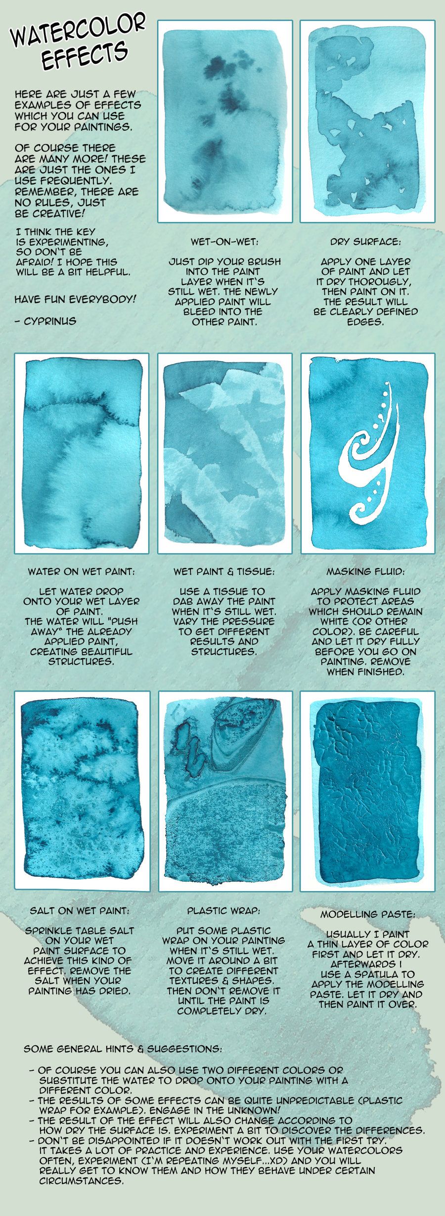 900x2455 Various Watercolor Effects, By Cyprinusfox