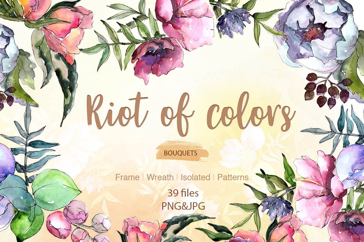 1158x772 Cool Bouquets Flowers Png Watercolor Set
