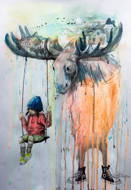449x650 Seriously Cool Watercolor Painting Art Inspiration