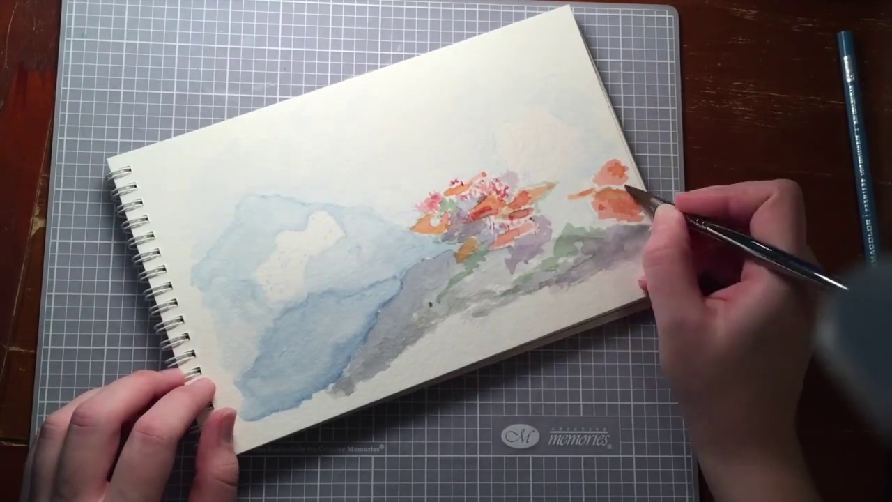 1280x720 Watercolor Coral Reef Painting
