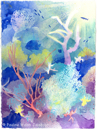 338x450 Watercolor Painting Coral Reef Dreams 1