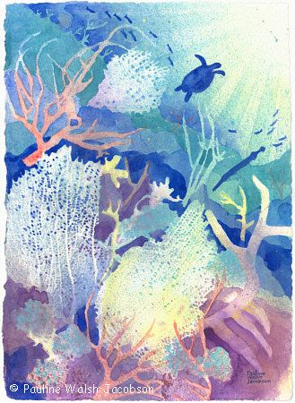 329x450 Watercolor Painting Coral Reef Dreams 2 Life Of Art