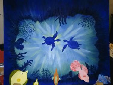 375x281 Up From A Coral Reef Painting By Timothy Albright Saatchi Art