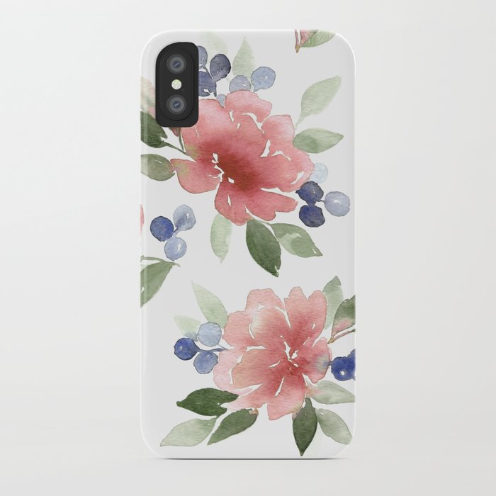 700x700 Blush Pink Watercolor Flowers Iphone Case By Katrinacrouch Society6
