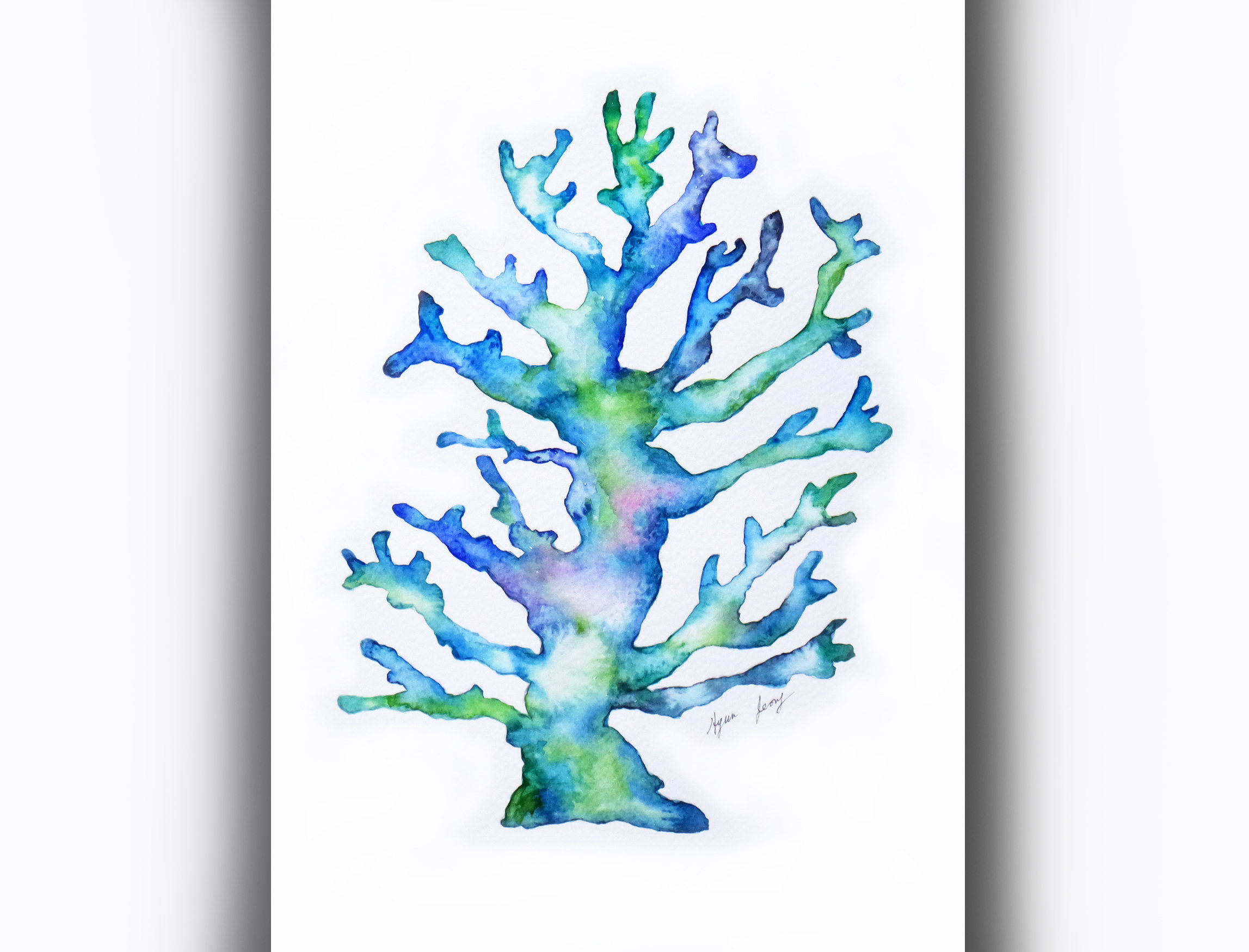 2295x1749 Coral Original Watercolor Painting Coral Watercolour Etsy