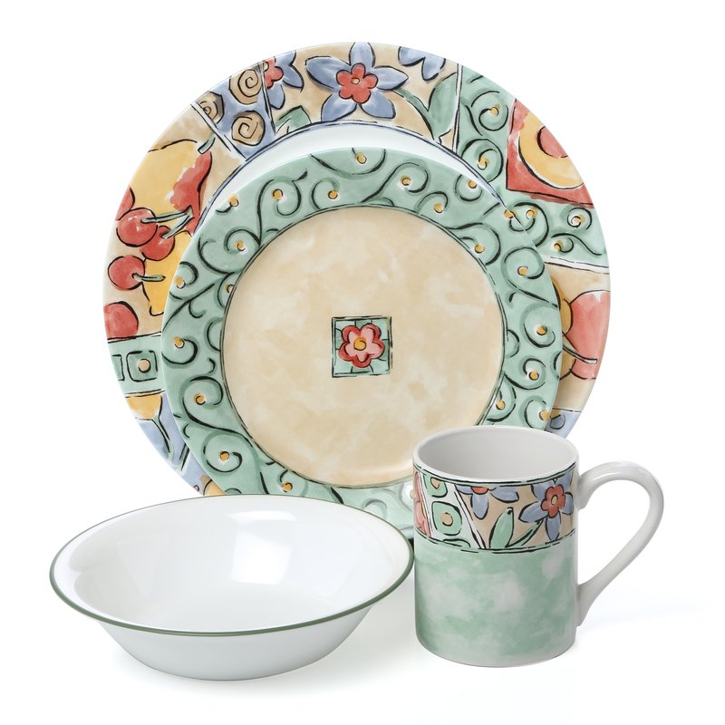 800x800 Corelle Impressions Watercolors 16 Piece Dinnerware Set, Service