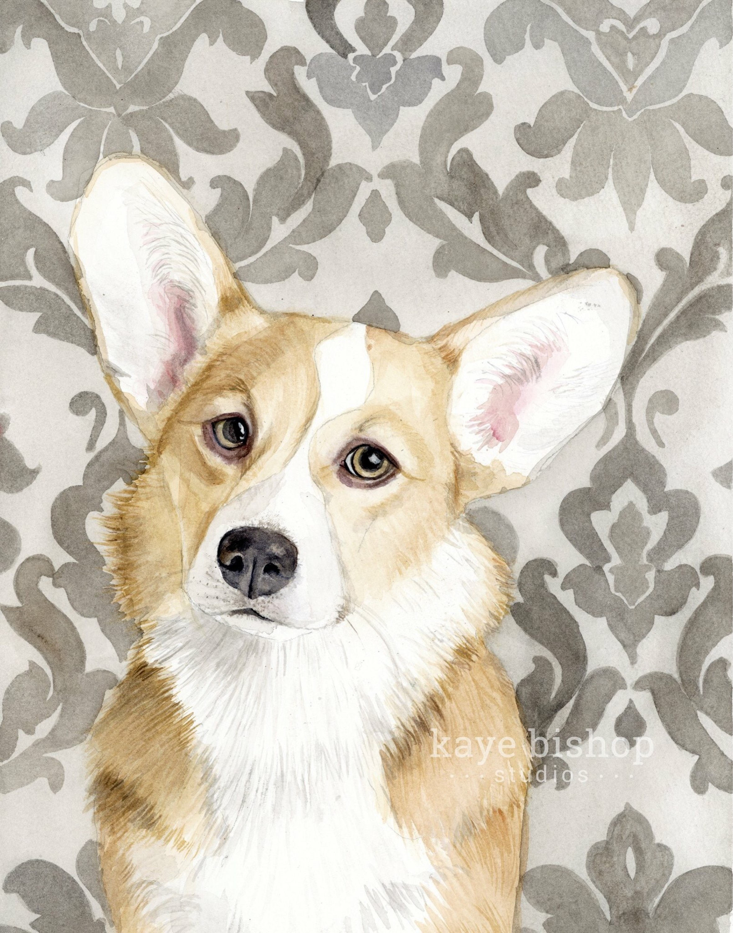 2359x3000 Corgi Painting Corgi Painting Corgi Watercolor Corgi Art Etsy