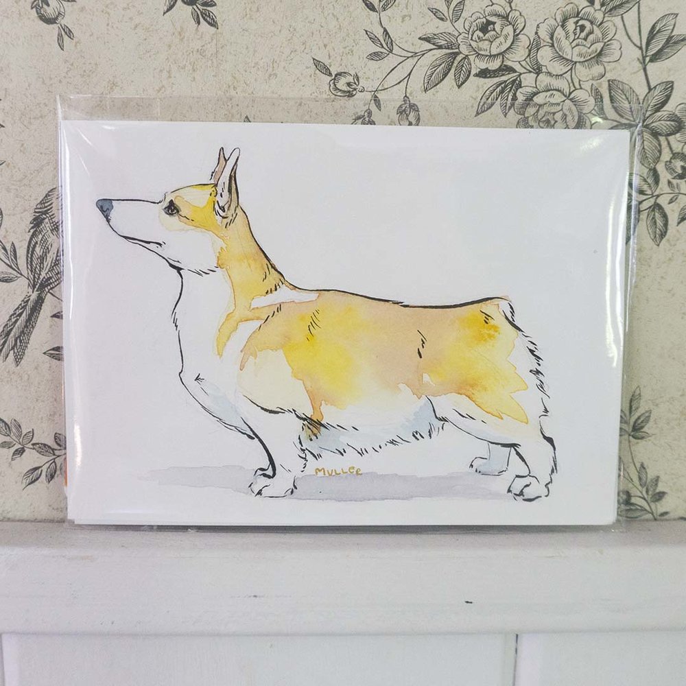 1000x1000 Corgi Watercolor Painting Emily Muller