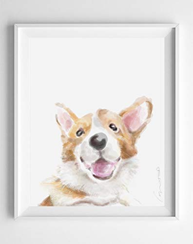 396x500 Corgi Watercolor Painting