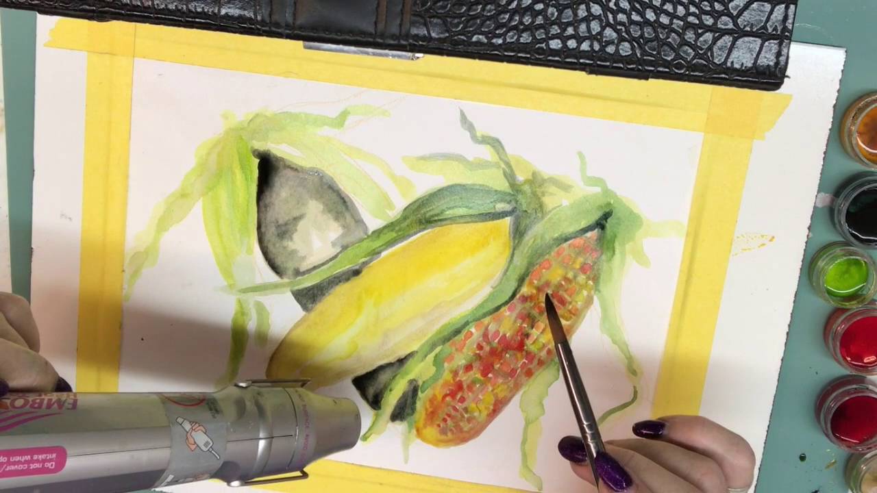 1280x720 Indian Corn Watercolor