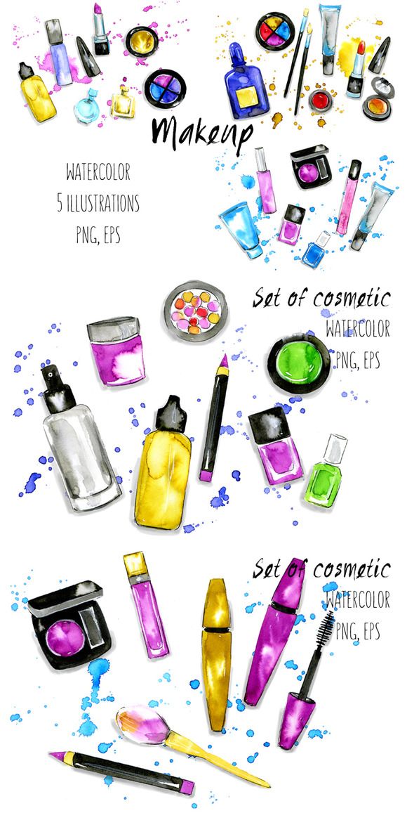 580x1157 Makeup Amp Cosmetics Illustrations Illustrations, Beauty