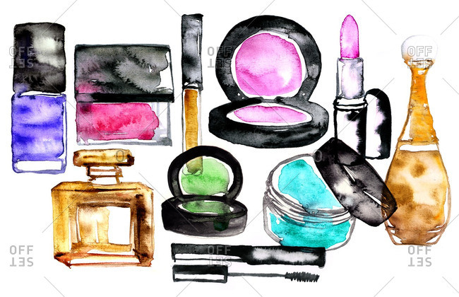 650x420 Cosmetic Watercolor Stock Photos