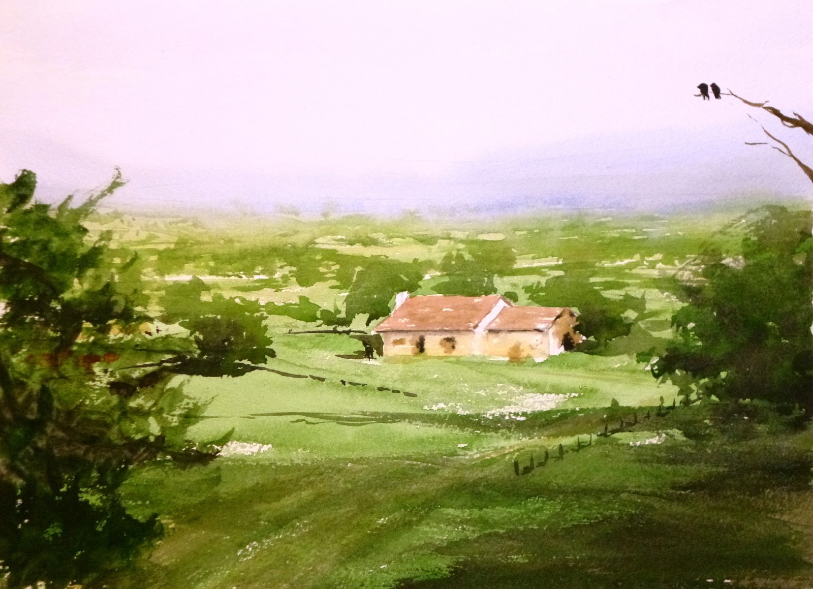 1600x1159 Cottage (Watercolor) Carlos Printe