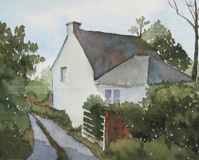 642x514 Irish Cottage Watercolor Irish Cottage Painting Irish Etsy
