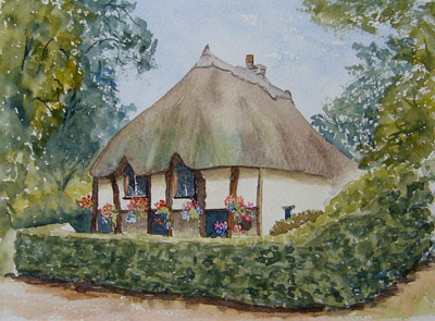 400x295 Watercolour Painting Cockington, Devon Watercolor Painting
