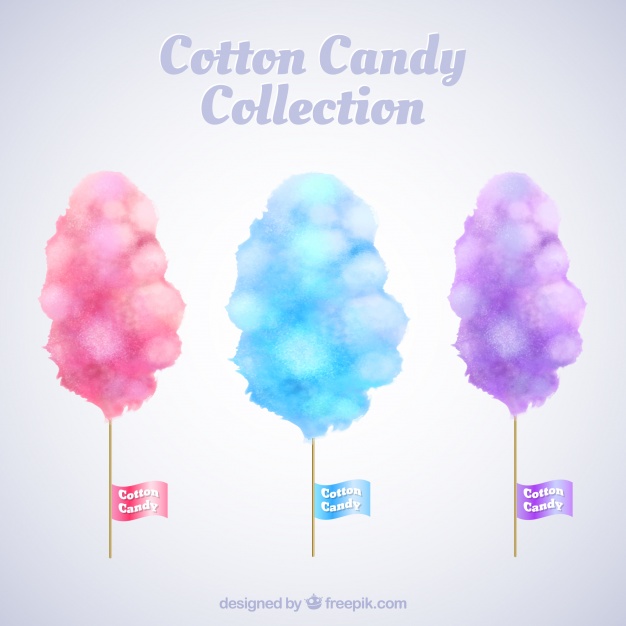 626x626 Watercolor Collection Of Cotton Cnady Vector Free Download