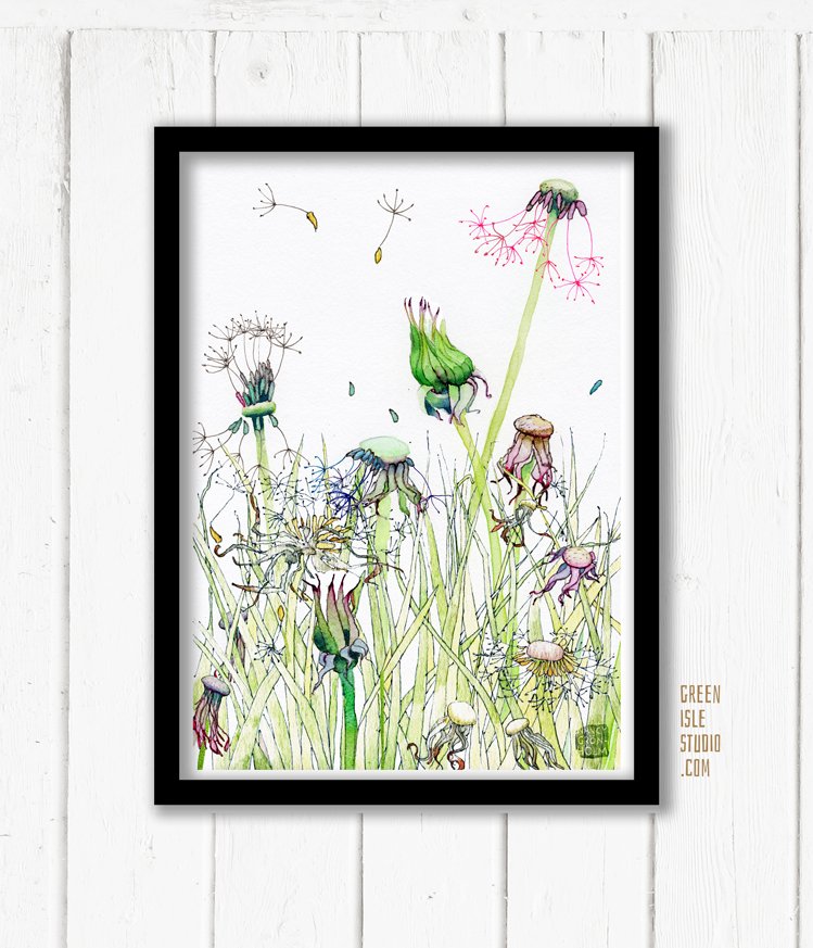 749x873 Cotton Candy, Watercolor Print