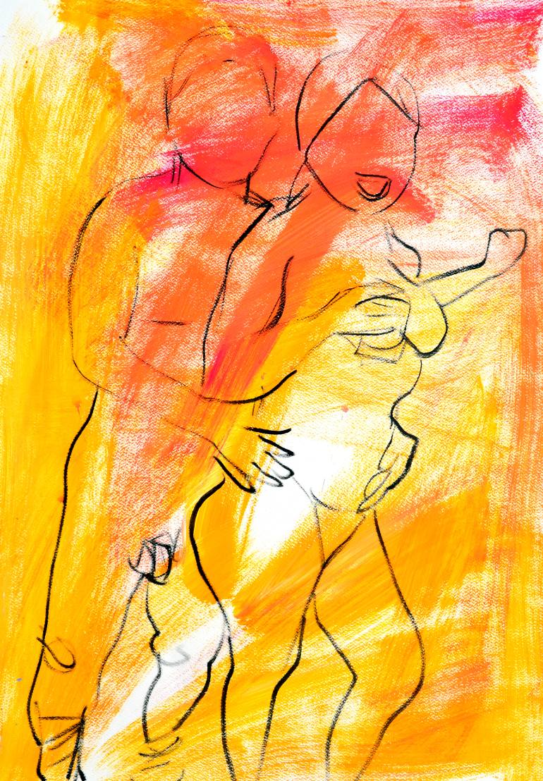 770x1108 Couple With Glass Painting By Andres Montiel Saatchi Art
