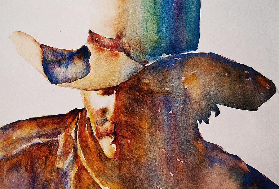 900x612 Rainbow Cowboy Painting