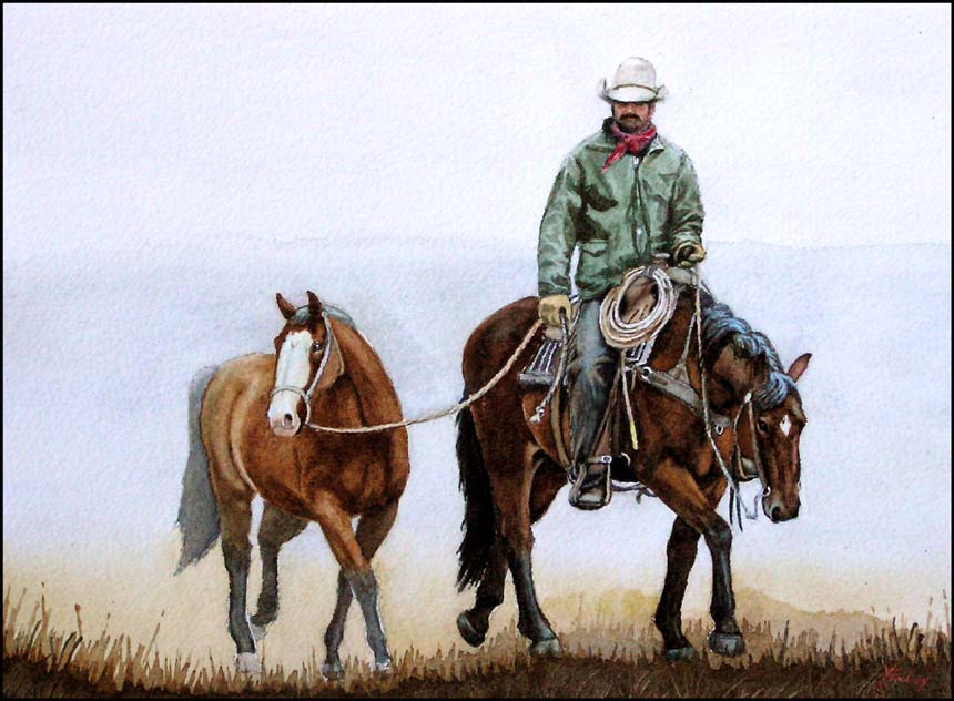 860x632 Watercolor Paintings By Wyoming Cowboy Artist John P. Finley