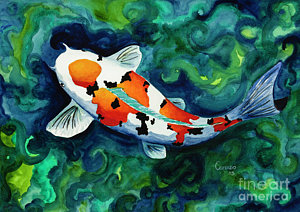 300x212 Koi Fish Watercolor Paintings