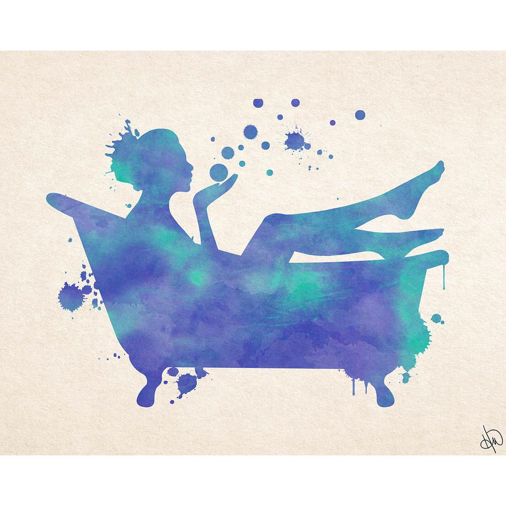 1000x1000 Creative Gallery 20 In. X 24 In. Watercolor Bath Blue Acrylic
