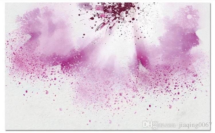 750x465 3d Wallpaper Custom Purple Creative Watercolor Abstract Painting