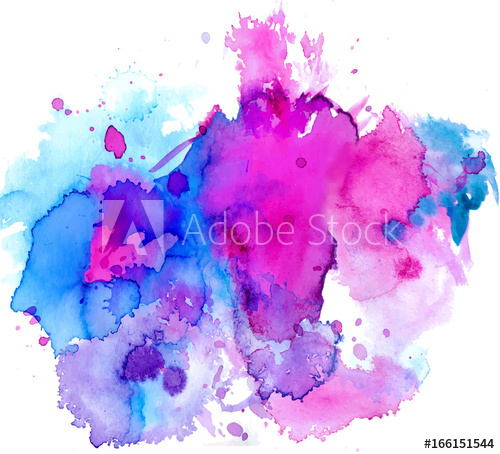 500x454 Colorful Abstract Watercolor Texture Stain With Splashes And