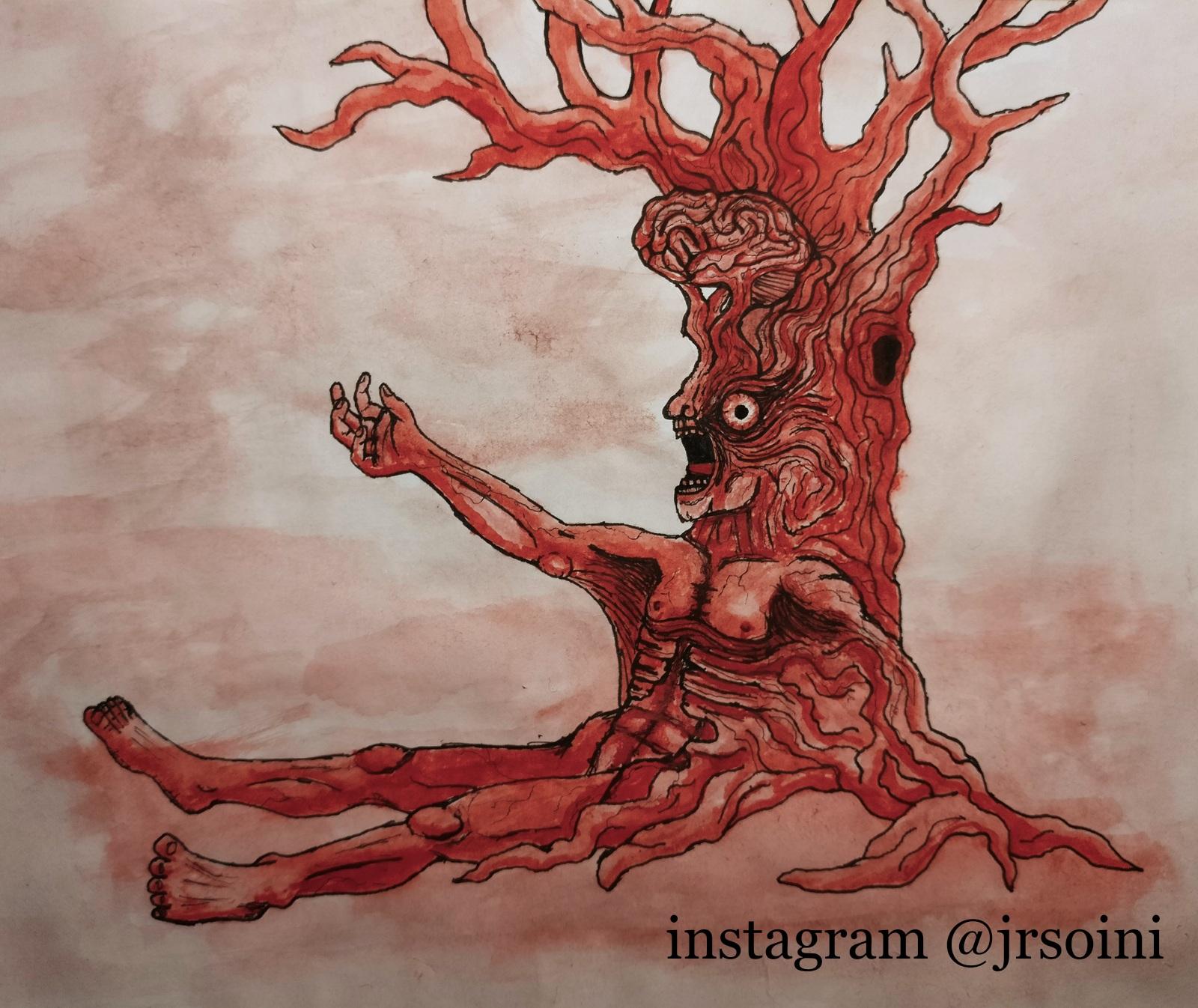 1600x1346 Creepy Watercolor Painting Inspired By The Film Annihilation