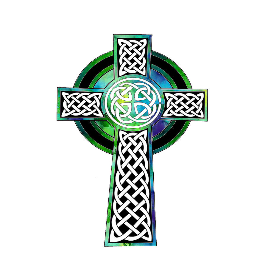 900x900 Watercolor Celtic Cross Art Painting By Kandy Hurley