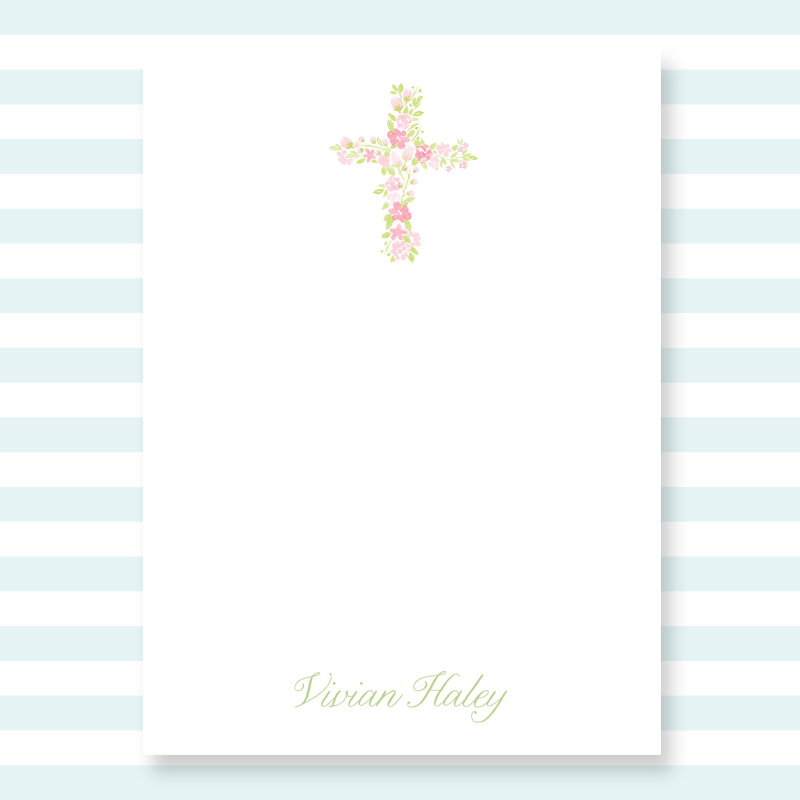 800x800 Watercolor Cross Notepad