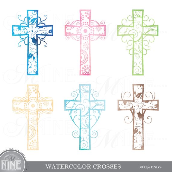 570x570 Cross Clipart Watercolor Cute Borders, Vectors, Animated, Black