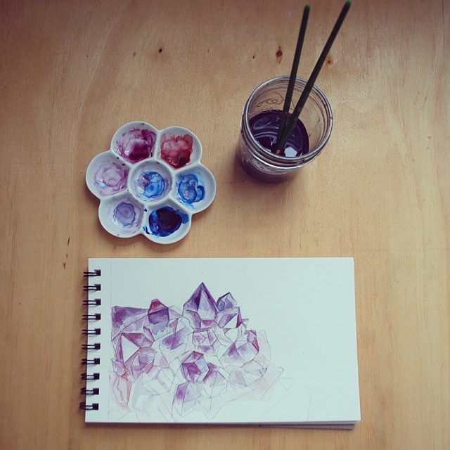 640x640 New Work In Progress..amethyst Painting