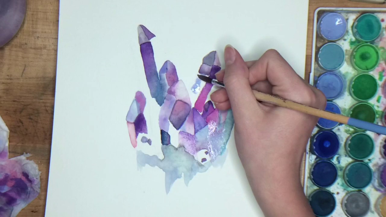 1280x720 Watercolor Crystals