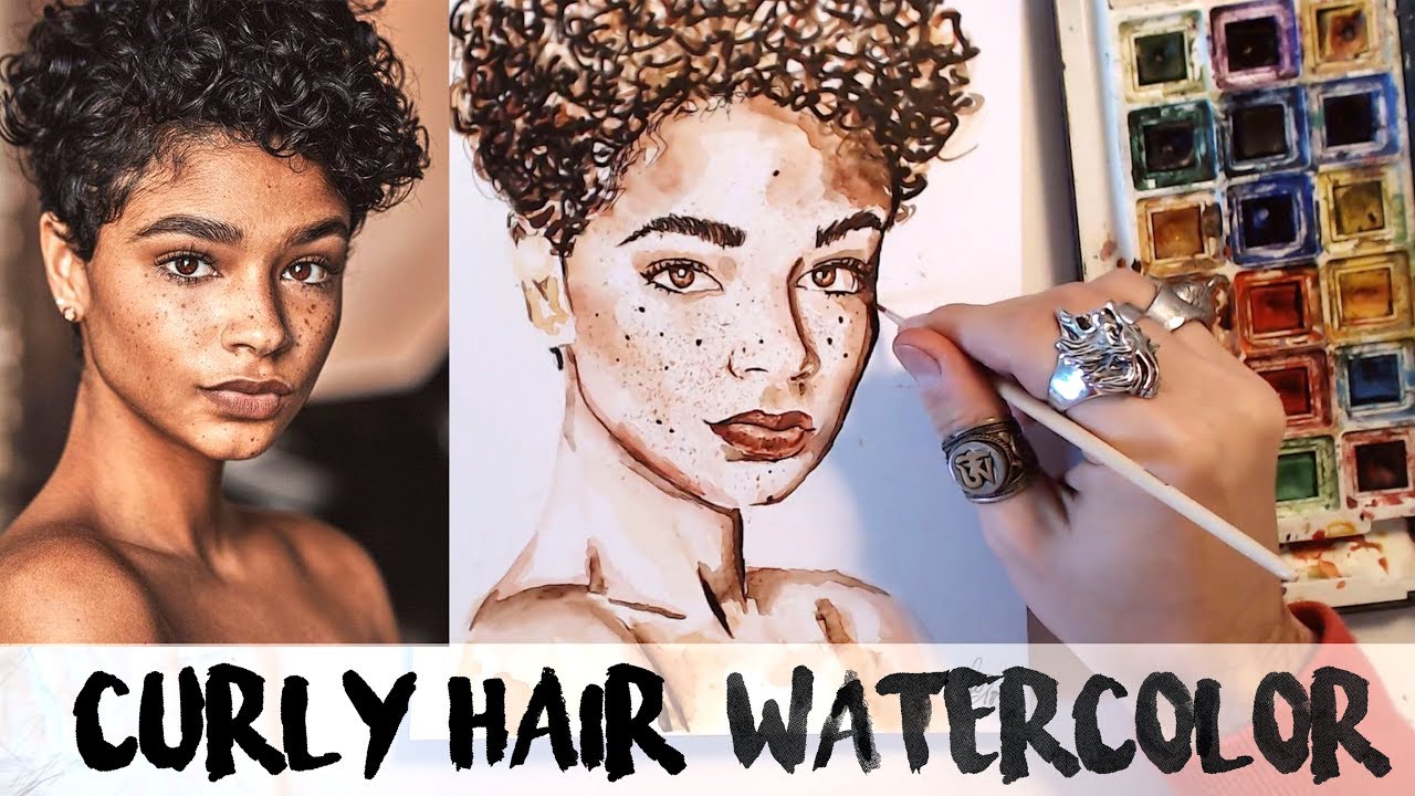 1280x720 How To Paint Curly Hair Watercolors