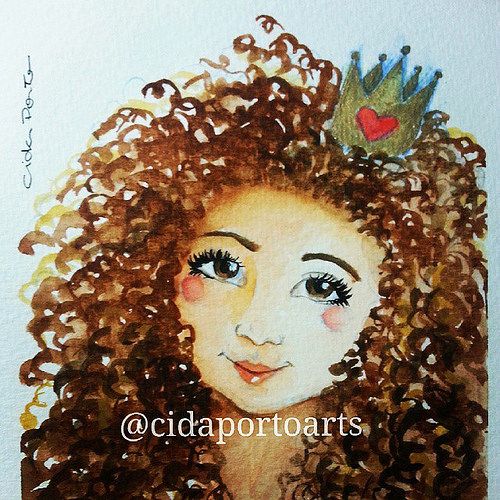 500x500 Watercolor Curly Hair Inspirations Watercolor And