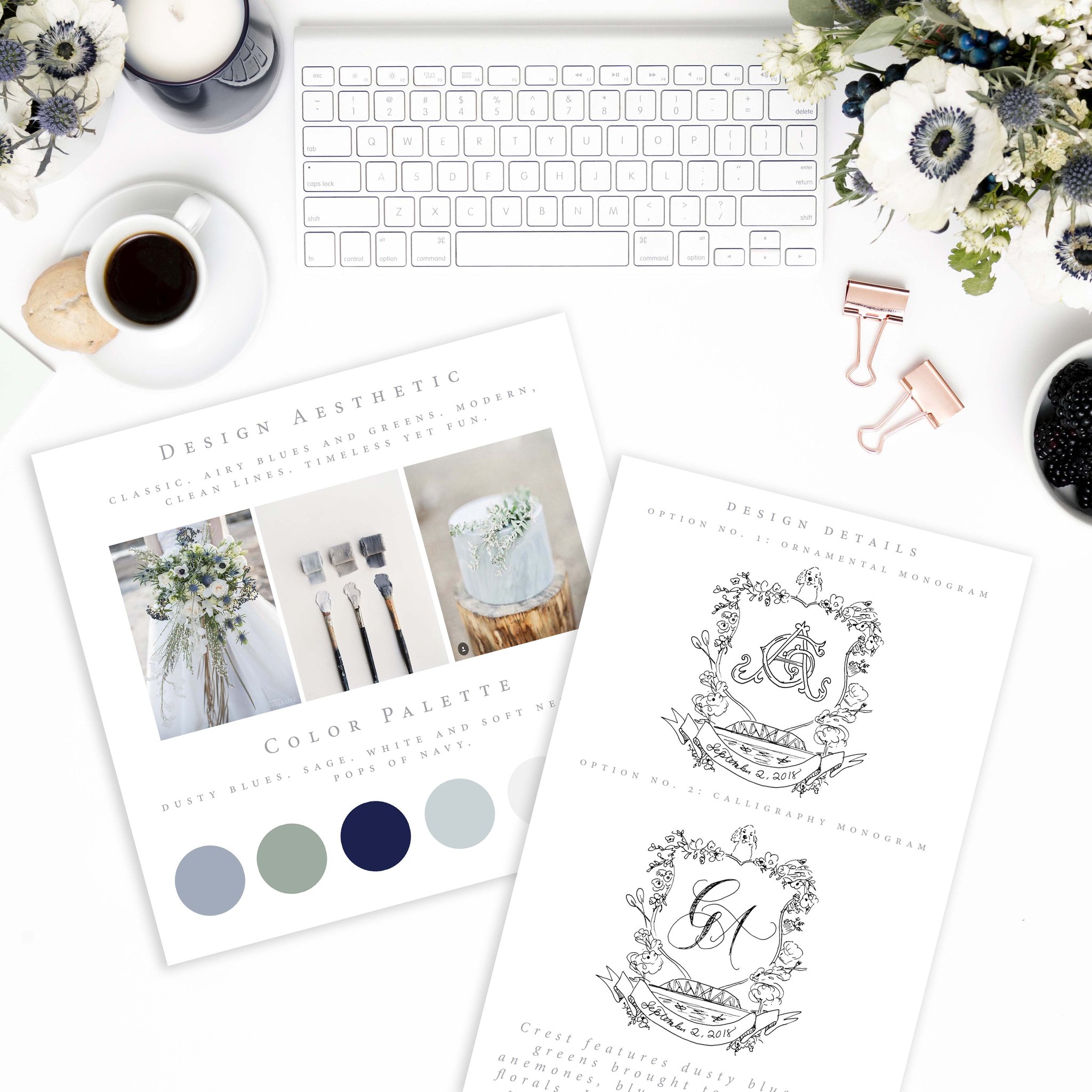 2048x2048 Custom Watercolor Wedding Crest