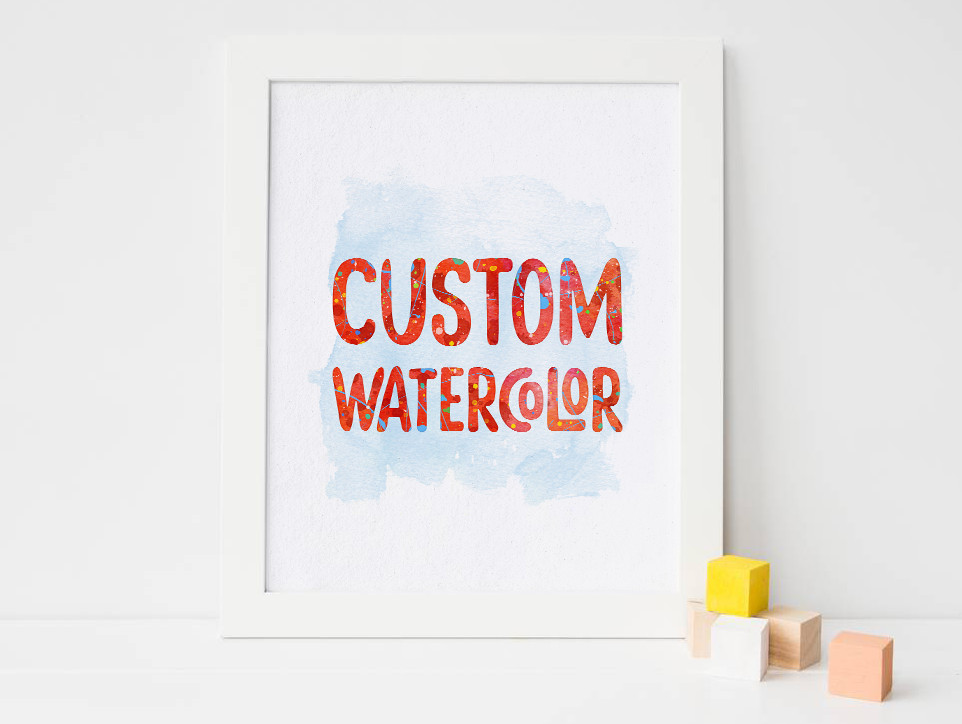 962x724 Personalized Watercolor