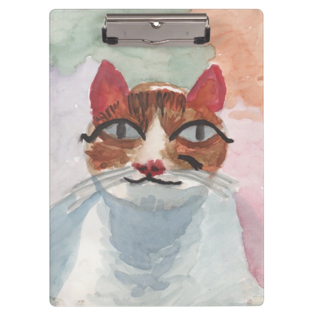 630x630 Cute Cat Watercolor Painting