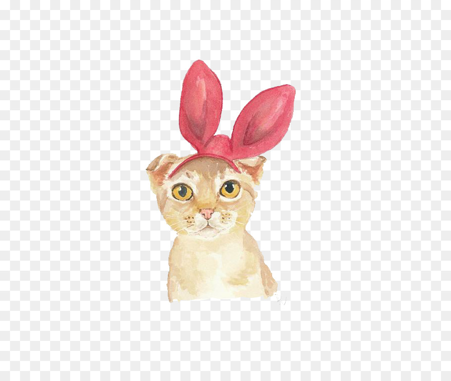 900x760 Cat Kitten Watercolor Painting Illustration