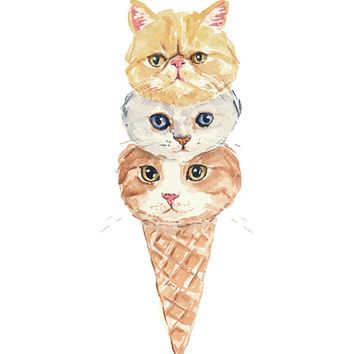 354x354 Cat Watercolor